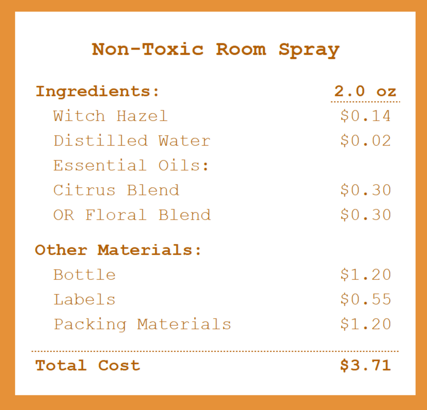 Non-Toxic Linen + Room Spray
