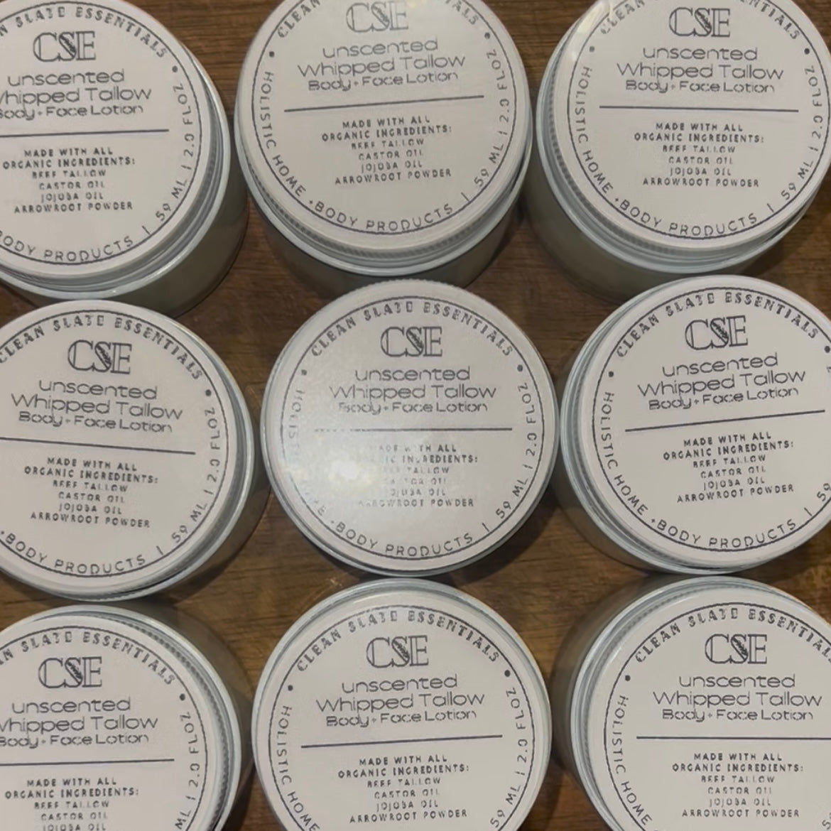 Unscented Whipped Tallow Lotion