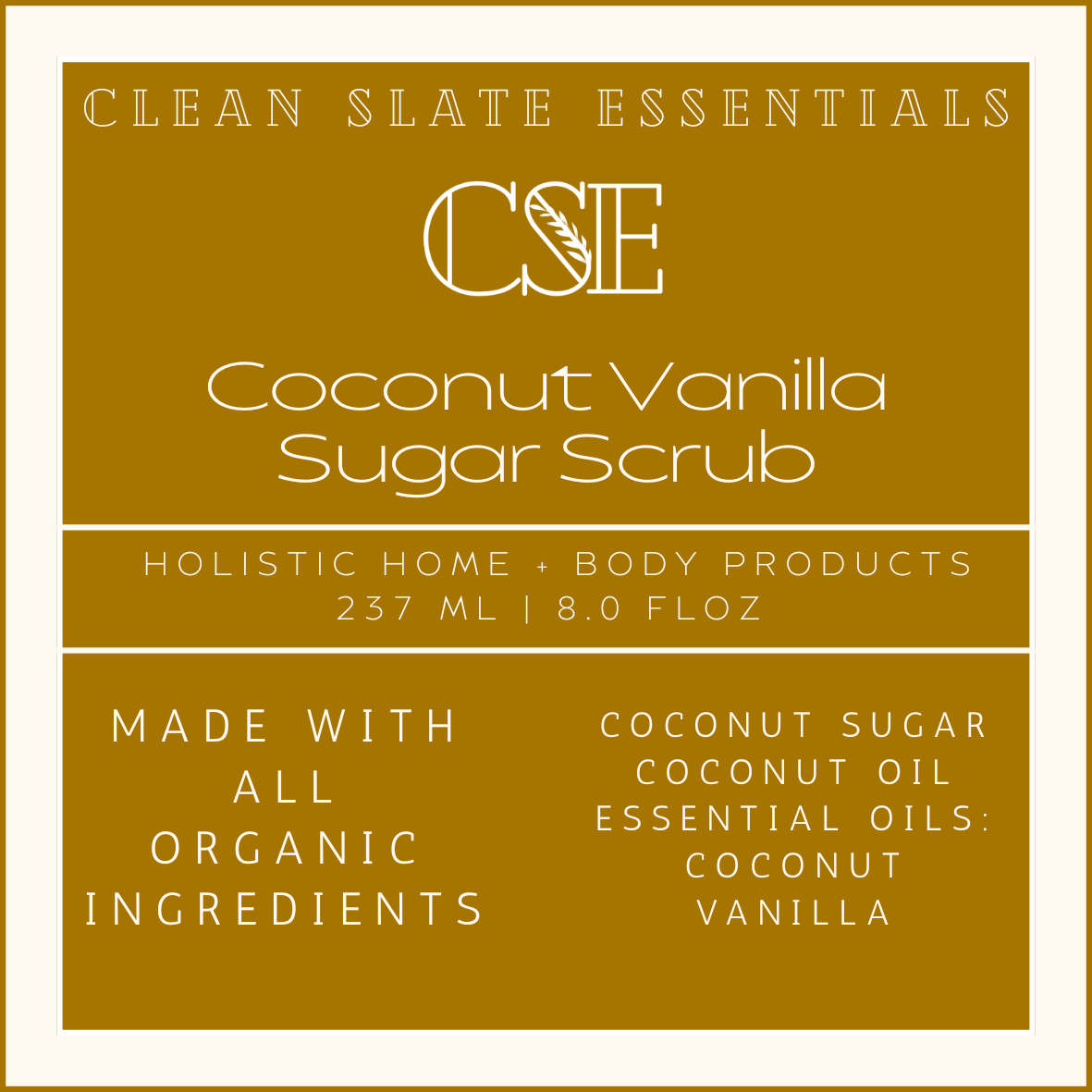 Coconut Vanilla Sugar Scrub