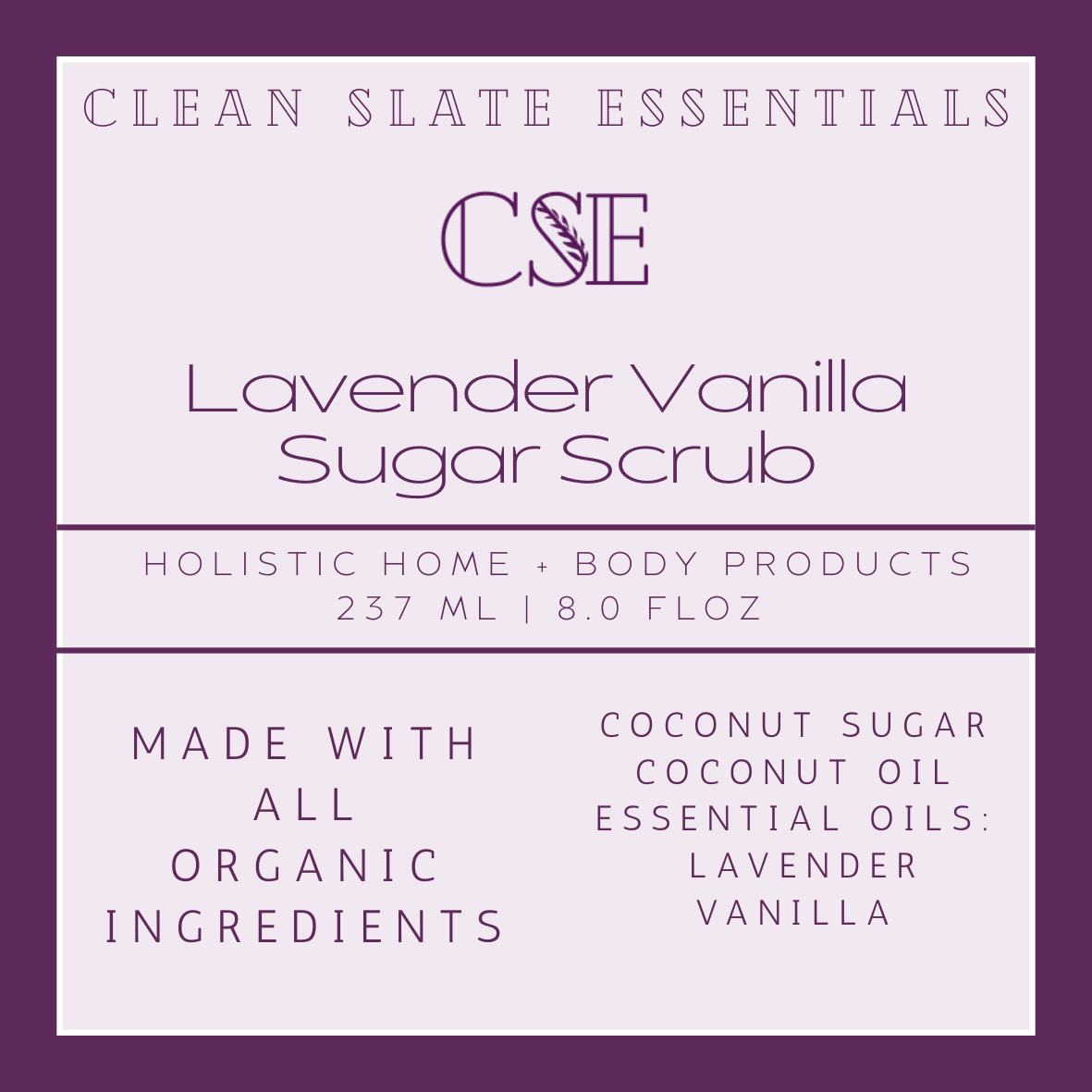Lavender Vanilla Sugar Scrub
